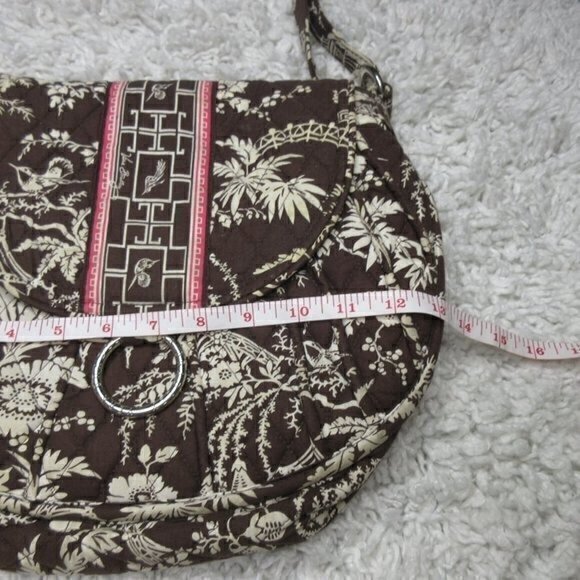 Vera Bradley Brown Imperial Retired twirly Birds retired print - Picture 6 of 10